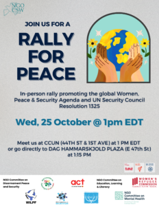 Rally for Peace | NGO CSW/NY